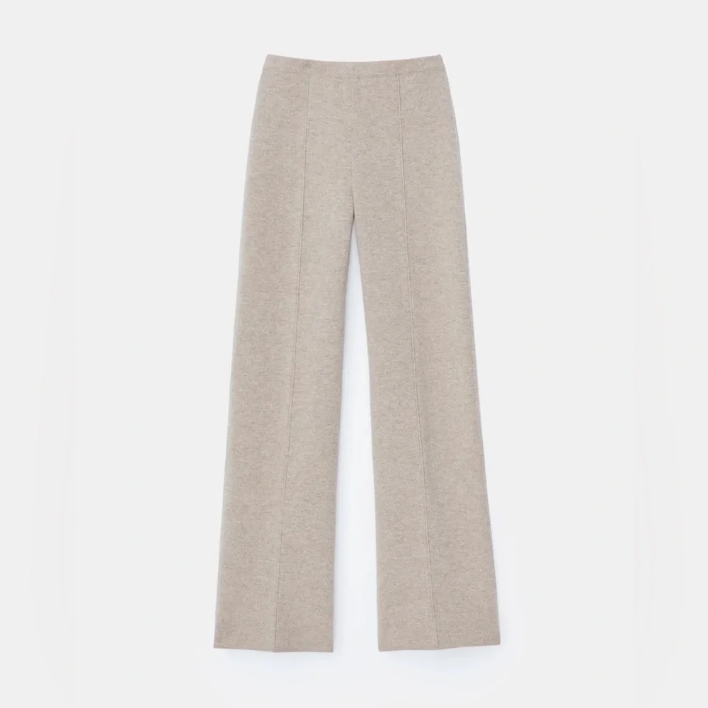 Lafayette 148 New York Cashmere & Silk-Blend Double Knit Pants in Taupe - Picture 4 of 9